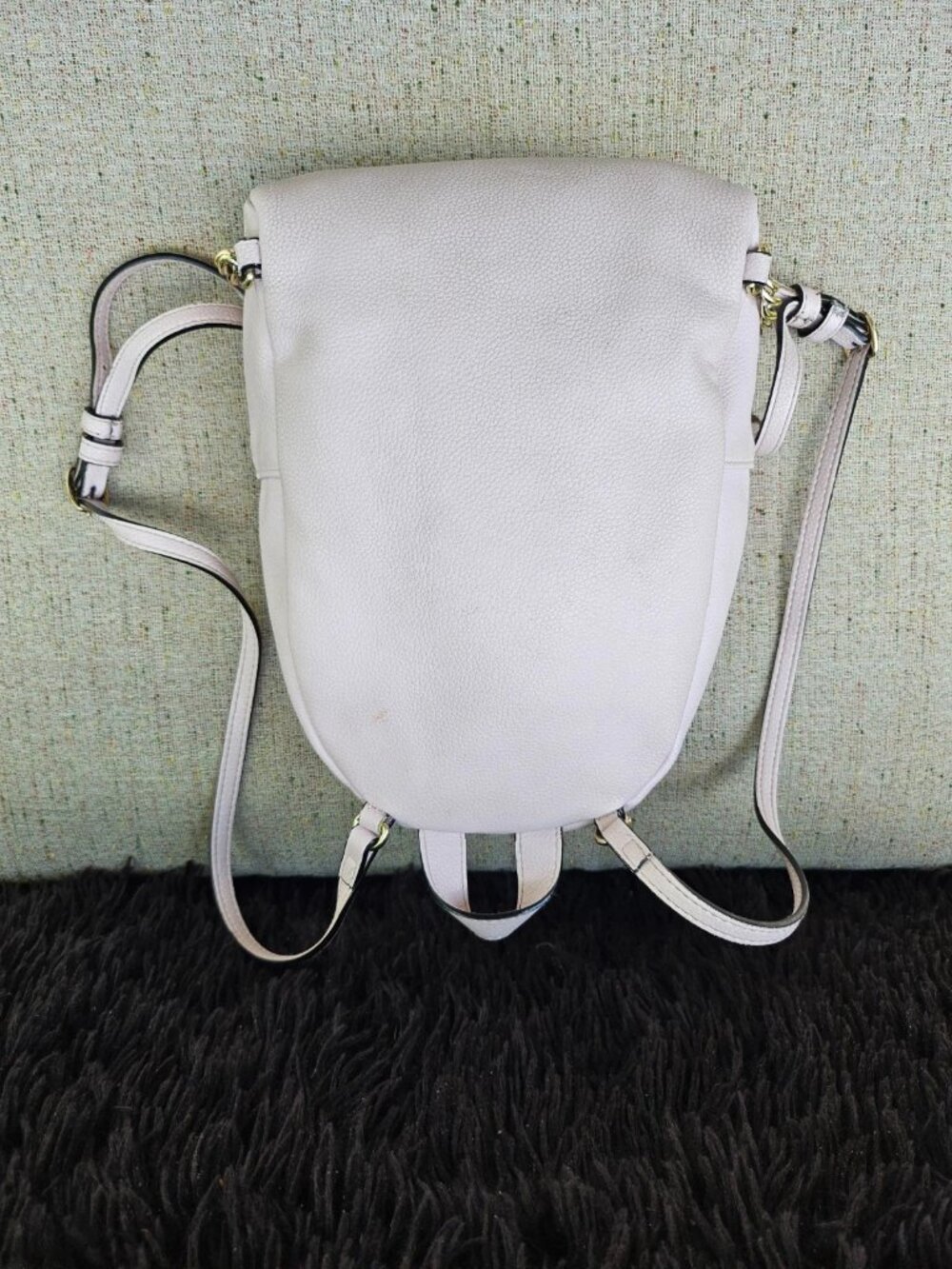 Victoria Secret Women Bag Pink Faux Vegan Leather Backpack V Quilt Purse - Picture 6 of 13